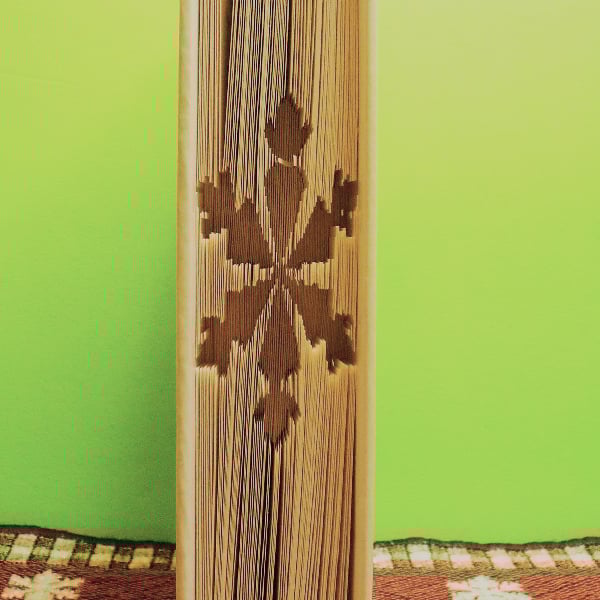 Mini Snowflake 2 CUT & FOLD Book Folding Pattern - EMAILED PDF PATTERN
