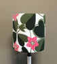 Unusual Pink Flower Clover Leaf Barkcloth  Vintage Fabric Lampshade option 