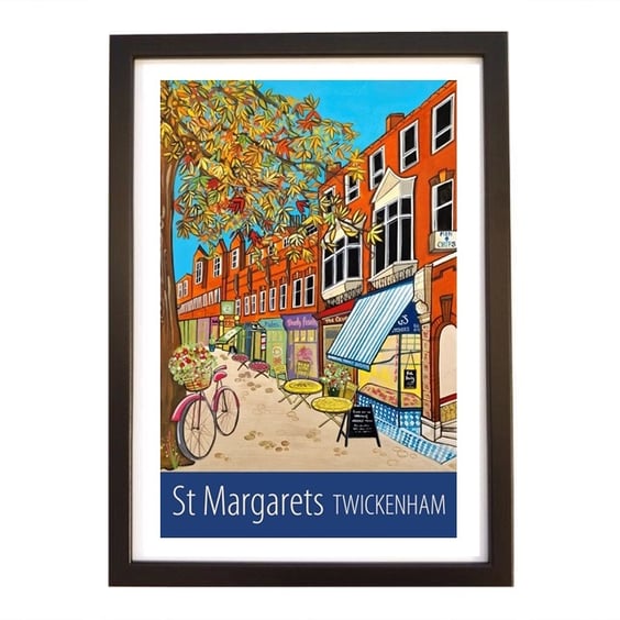 St Margarets Twickenham travel poster print by Susie West