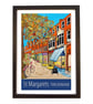 St Margarets Twickenham travel poster print by Susie West