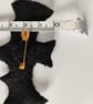 Handmade black bat brooch - Image 4