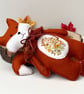 Decorative felt fox, hand sewn woodland fox, hanging decoration  - Image 3