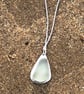 Handmade 925 Sterling Silver Pendant Necklace - Unique Jewellery with Sea Glass