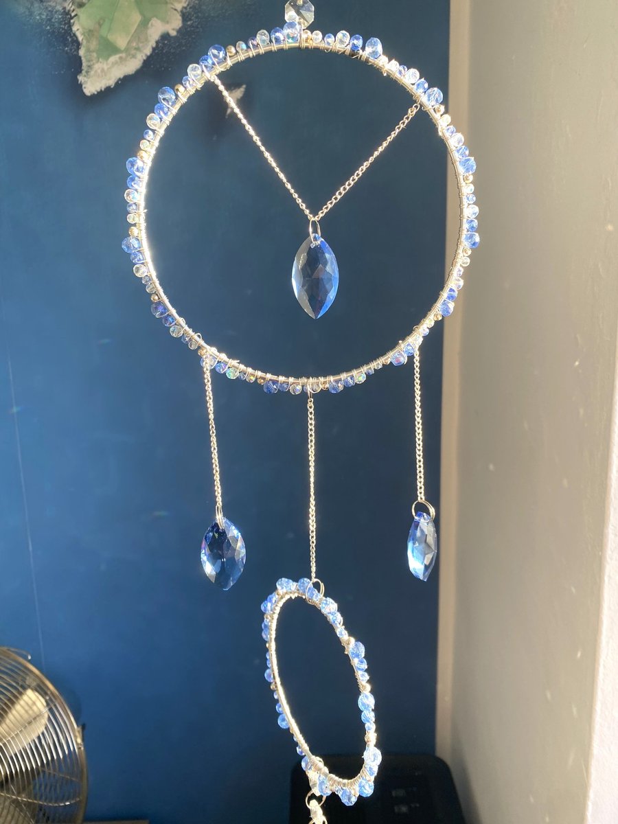 Skye - A beautiful silver and blue suncatcher.