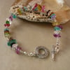 Colourful Glass Chip Bead Bracelet
