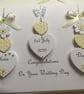 Personalised Handmade Wedding Day Card Ivory Boxed Son Daughter Engagement  - Image 3