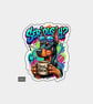 Funny Die Cut Vinyl Sticker - Rude Judgy Doberman Dog
