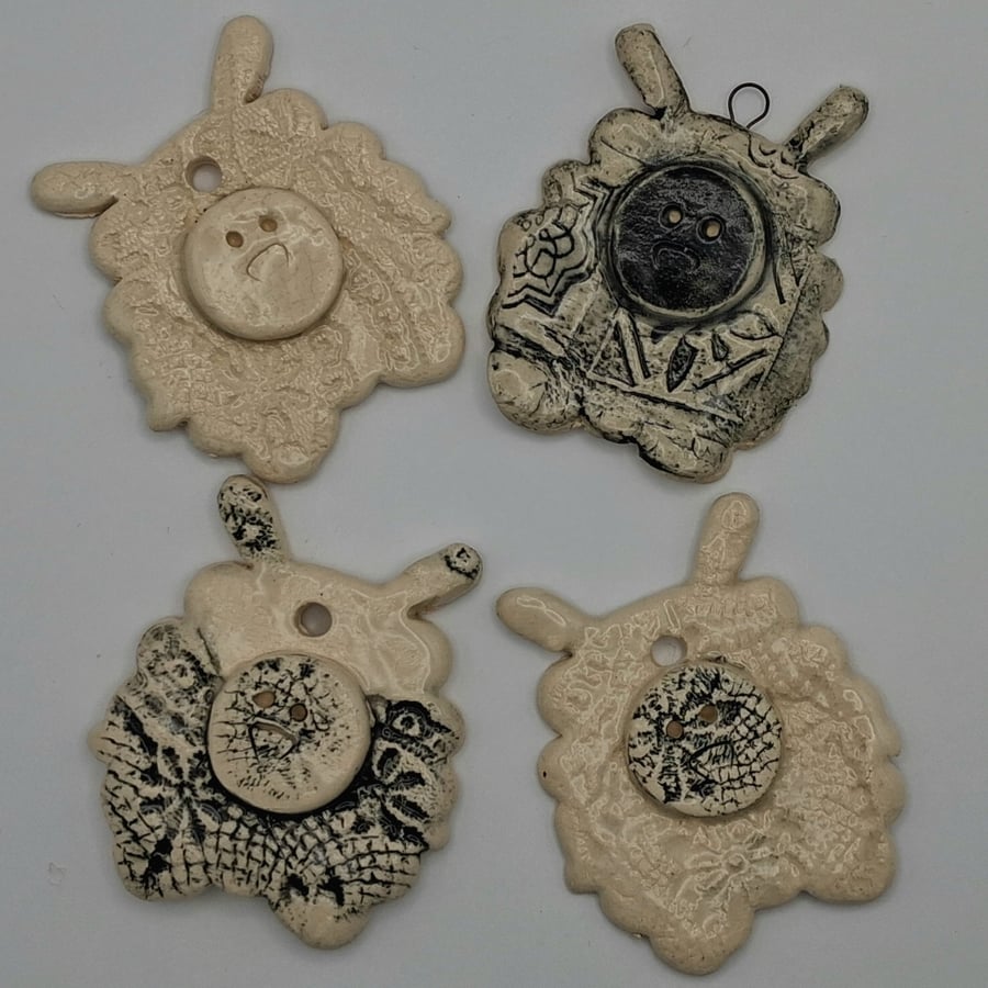 Ceramic sheep hanging decoration 