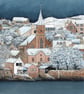 Snowy Stromness Seafront Print - Image 1