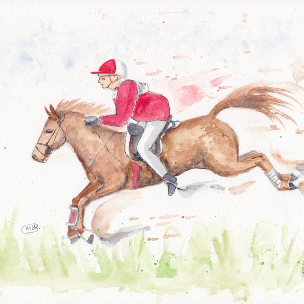 Horse and Rider. original painting 