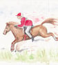 Horse and Rider. original painting  - Image 1