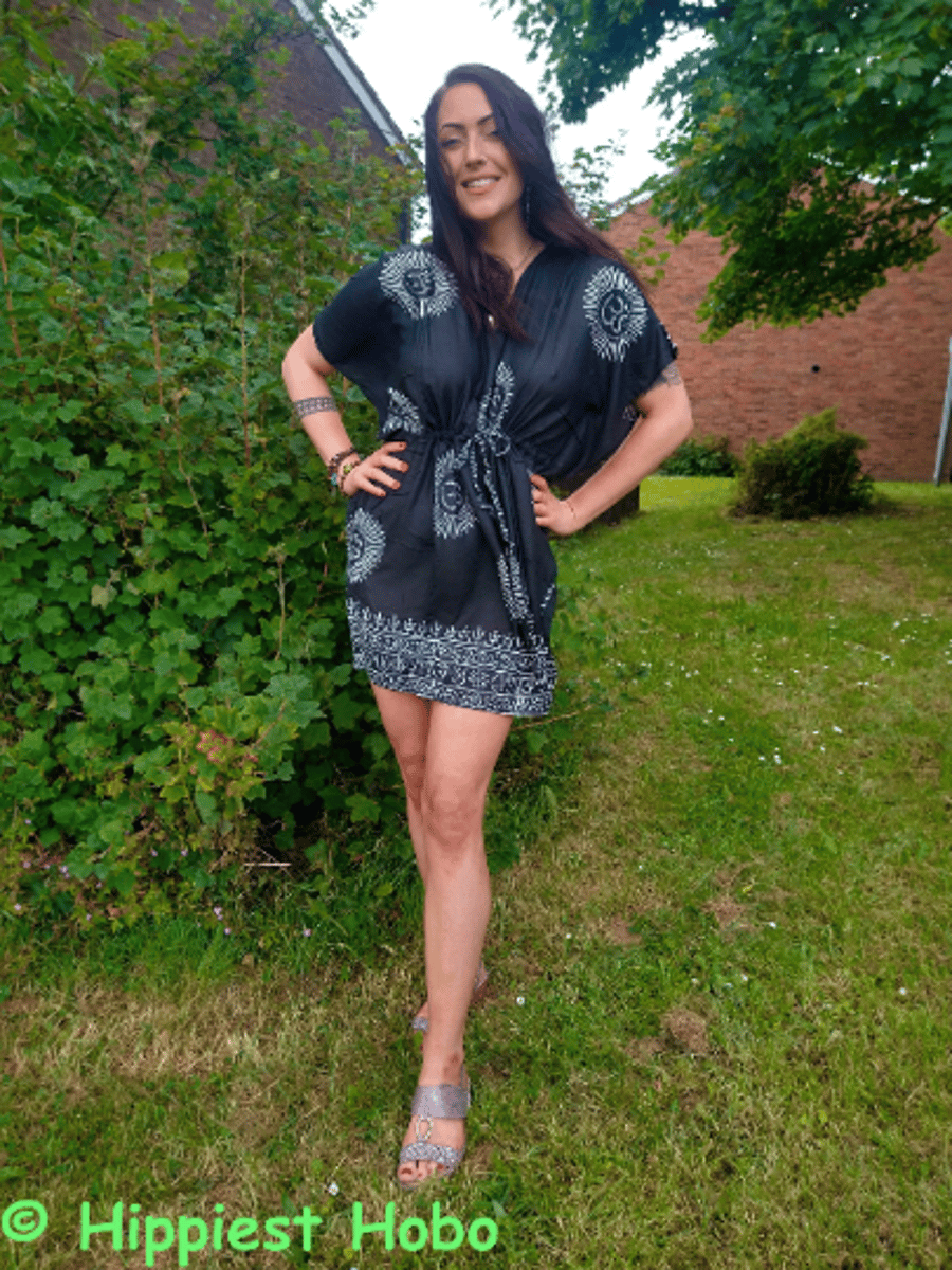 Beautiful Om Print Kaftan Summer Dress Festival... - Folksy