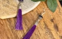 Czech glass and lampwork glass earrings