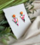 Geometric Triangle Polymer Clay Earrings - ElegantAutumn