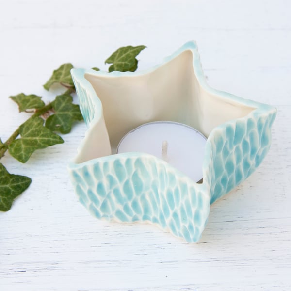 Candle Holder - blue star