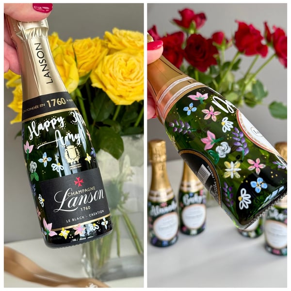 Personalised Birthday and Wedding Hand-Painted Bottle Decoration Service