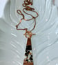 Resin & Walnut Trapezoid  Pendant Charm Necklace. - Image 2