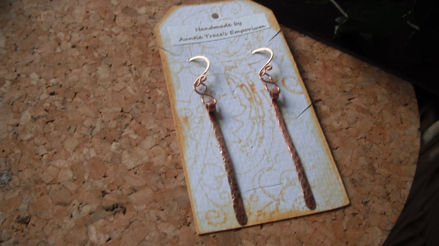 Copper Drop Earrings