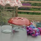 Ceramic Mushroom Flower Frog