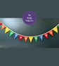Rainbow Polka Dot Happy Birthday Bunting Handmade From Felt  - Image 6