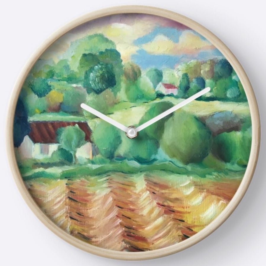 Beautiful Wall Clock Featuring The Painting ‘Where We Used To Play’