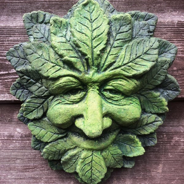 Wise Green Man Plaque plus Free Pocket Green Man