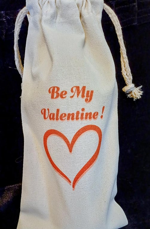 Wine Bottle Gift Bag ' Be My Valentine'  SLIGHT SECONDS. Please read description