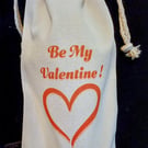 Wine Bottle Gift Bag ' Be My Valentine'  SLIGHT SECONDS. Please read description
