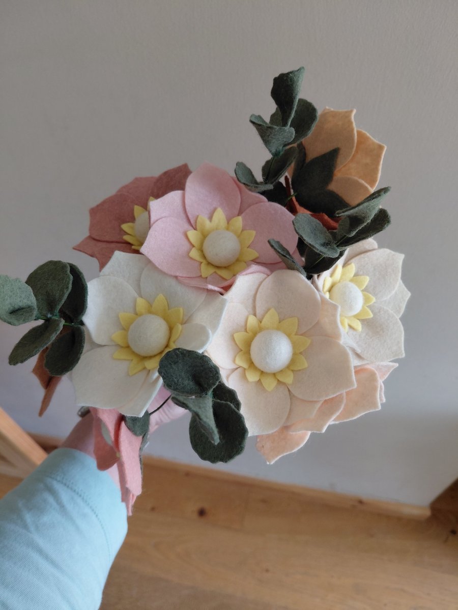 Milkshake Bouquet,  felt flowers, made to order 