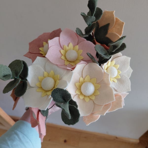 Milkshake Bouquet,  felt flowers, made to order 