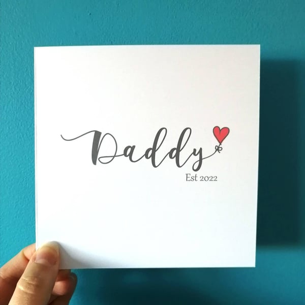 Daddy card, new daddy card, daddy est 2024 card, new dad, new grandad