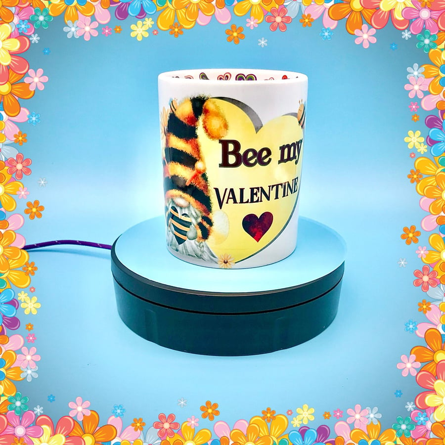 Cute bee gonk design mug, can be personalised