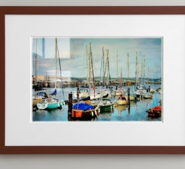 Weymouth Harbour Boats Digital Art Print