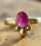 Sterling Silver Ruby Ring