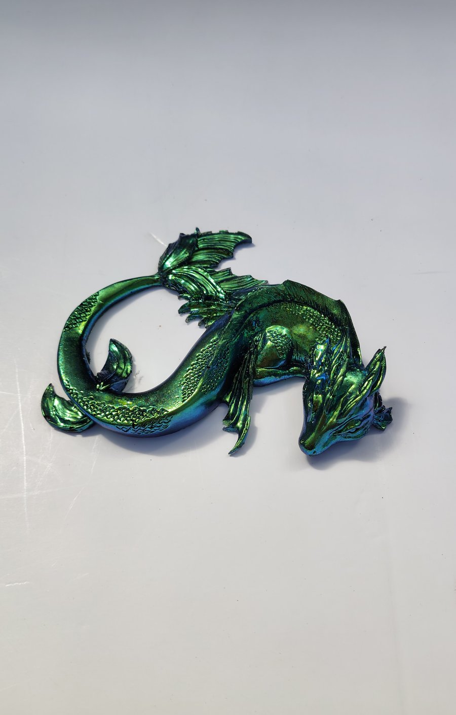 Water Dragon in Shimmery Green