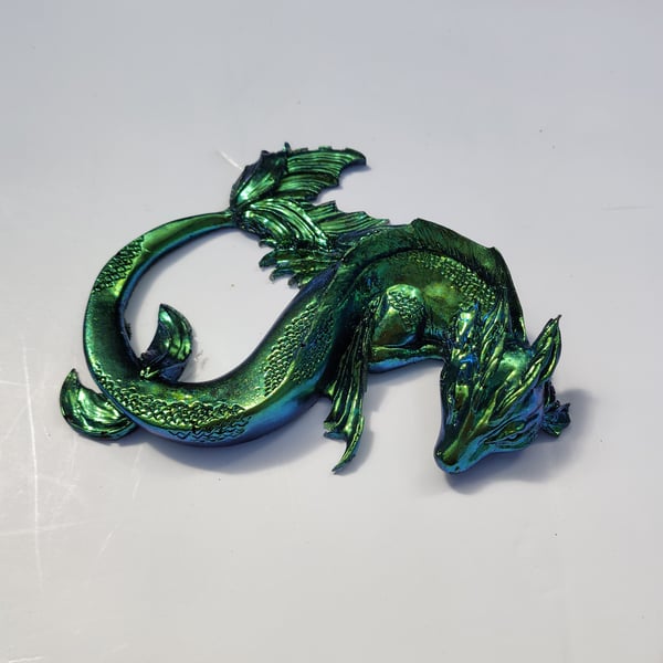 Water Dragon in Shimmery Green