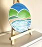 Cove 2. Hand painted wooden round wall hanging 6" - Image 3