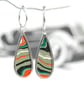 Reversible tractor fordite earrings - Image 4