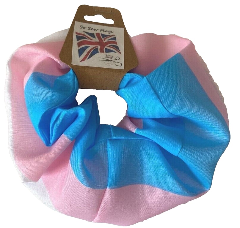 Transgender Trans Flag Hair Scrunchie Scrunchies Accessory Band Elastic