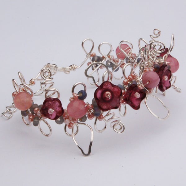 Glass Flower Bracelet