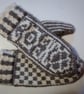 Ethical super warm handmade mittens from pure Welsh wool