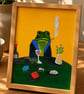 Quirky Frog Art Original 