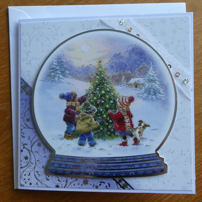 Snowglobe Christmas Card