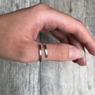 Sterling silver ring, open adjustable ring