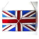 Patriotic Union Jack Stained Glass Suncatcher Handmade British Flag 010