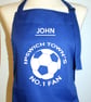 Medium personalised Football No.1 Fan Apron: Championship team colors - Image 4