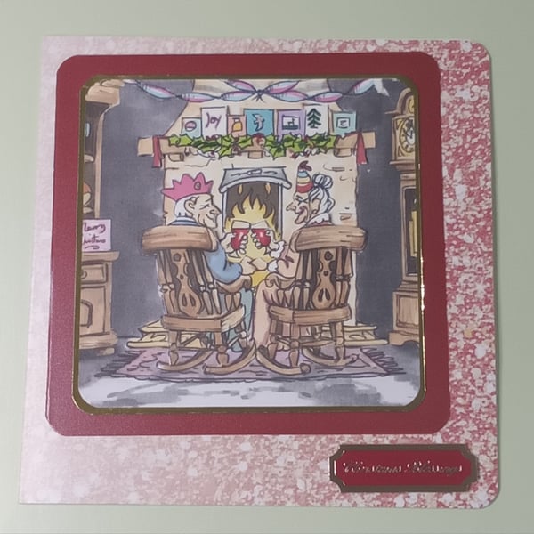 Decoupaged Christmas Card, Cosy Christmas 