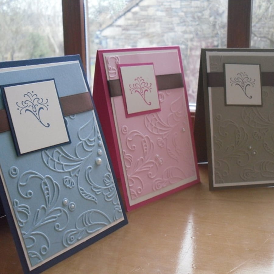 Set of 3 Greetings Cards - Blank