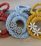 Set of 3 Crocheted Wreath Decorations - Image 5