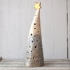 19-389 Ceramic Christmas Tree Tea Light Holder (UK postage free)